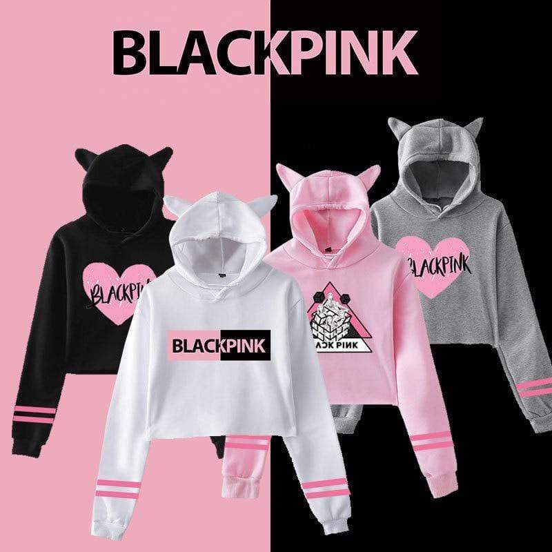 Sweat à Capuche Blackpink Oreilles De Chat – Hoodie Manches Longues Ultra Confort Femme/Homme