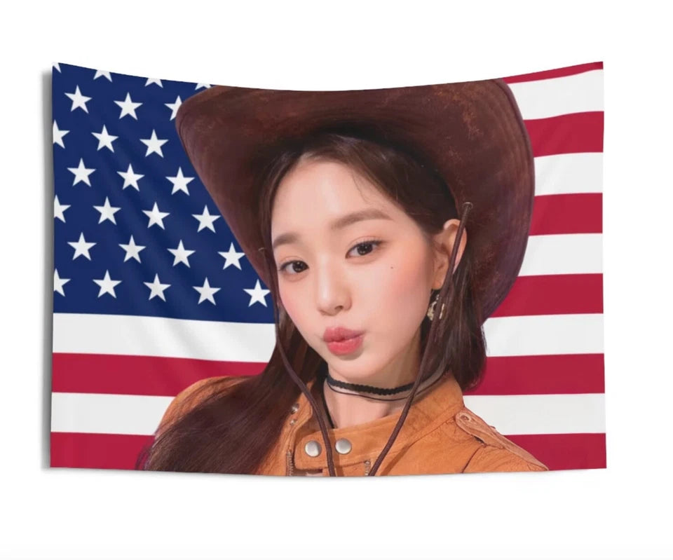 Poster Drapeau Américain KPOP - Groupe IVE