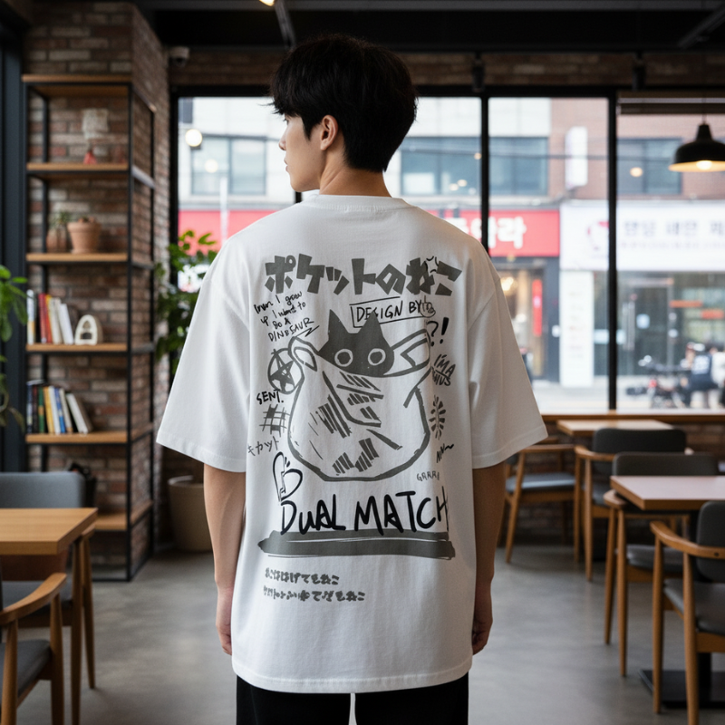 T-shirt Korean Grande Taille Homme