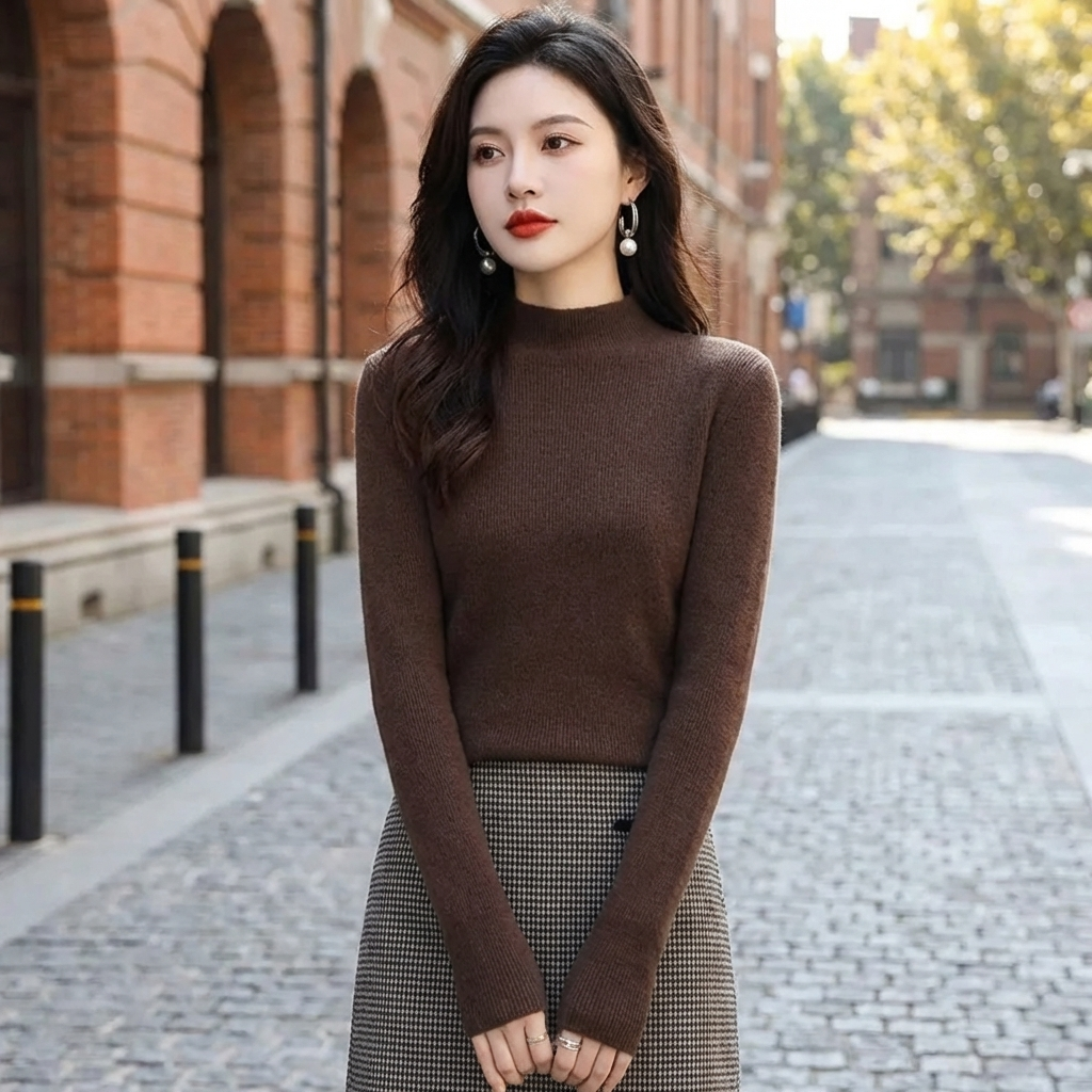 Pull Col Montant Cachemire