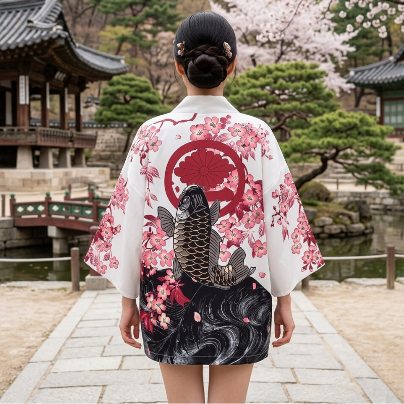Veste Kimono Carpe Koï