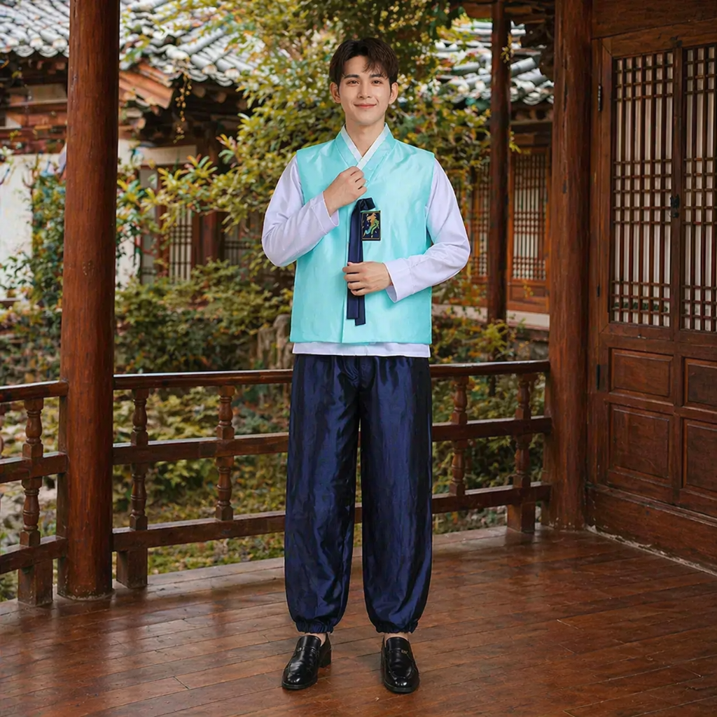 Hanbok Homme Satiné