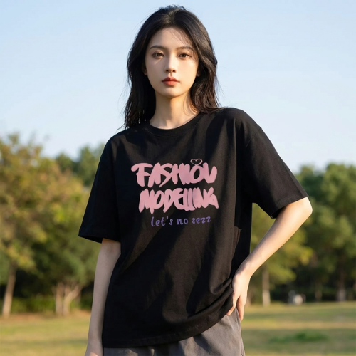 T-shirt Coréen Oversize Noir