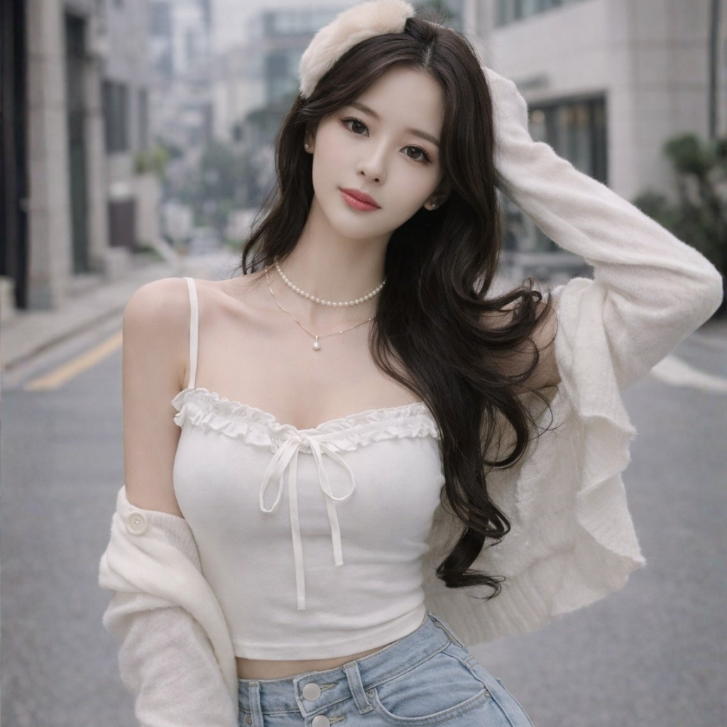 Crop Top Femme à Bretelles Fines