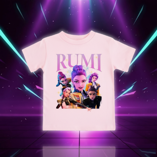 2025 Hot Movie Soft Cotton Baby Girls T Shirt Children's Clothing KPop Demon Hunters Fans Gifts Kids Clothes Fashion Casual Tops (Copie)