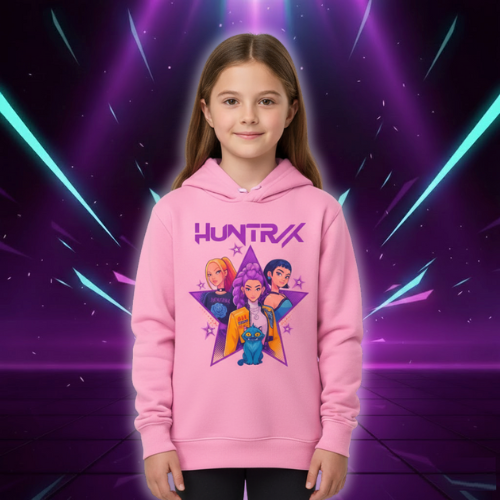 Sweat à Capuche Rose Huntrix Demon Hunters