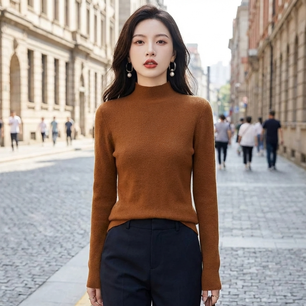 Pull Col Montant Cachemire