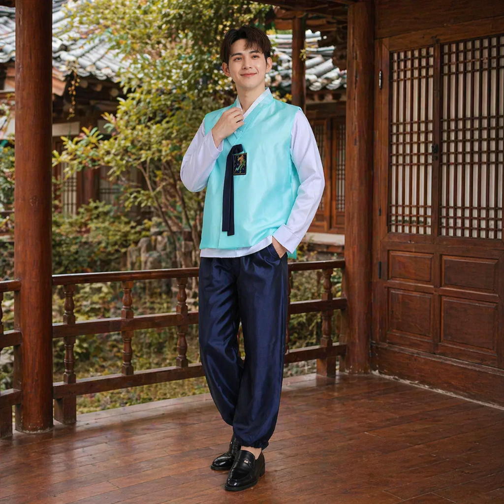 Hanbok Homme Satiné