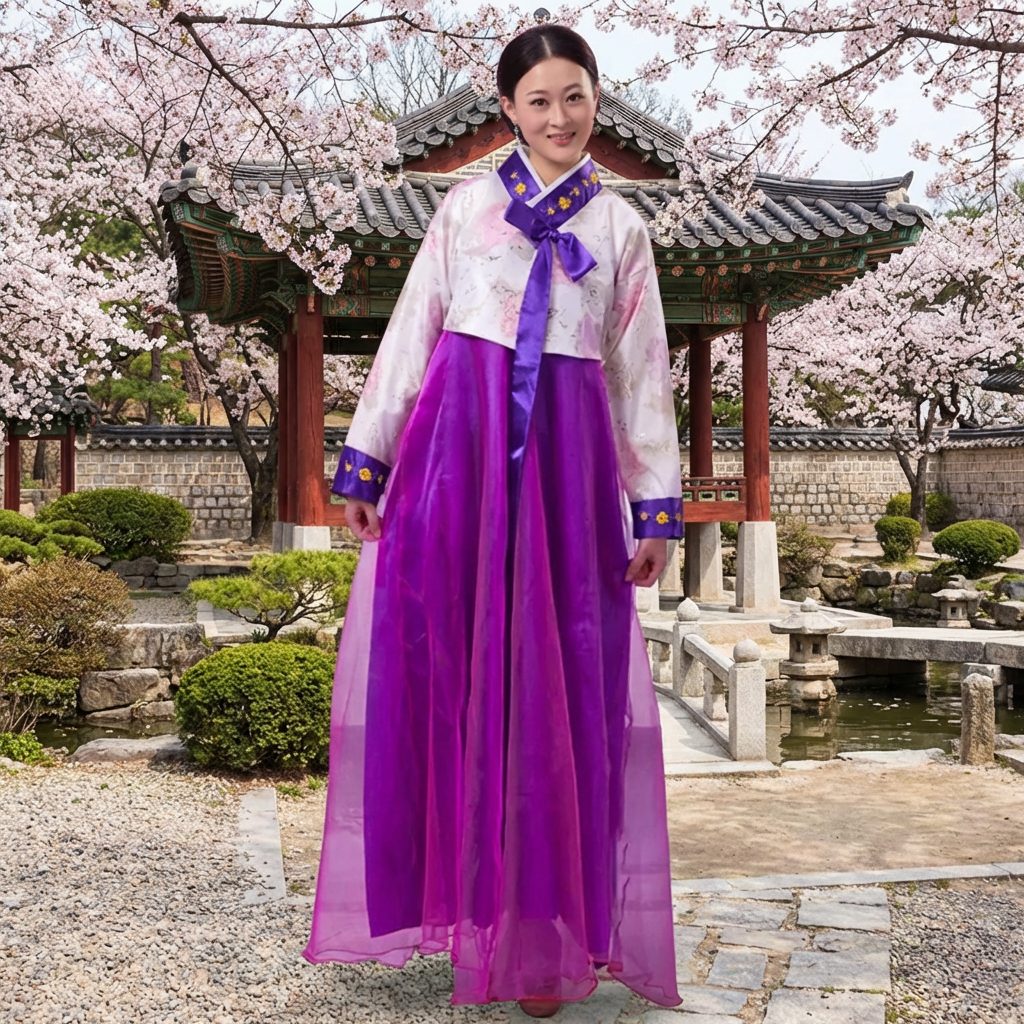 Hanbok Femme à Voile