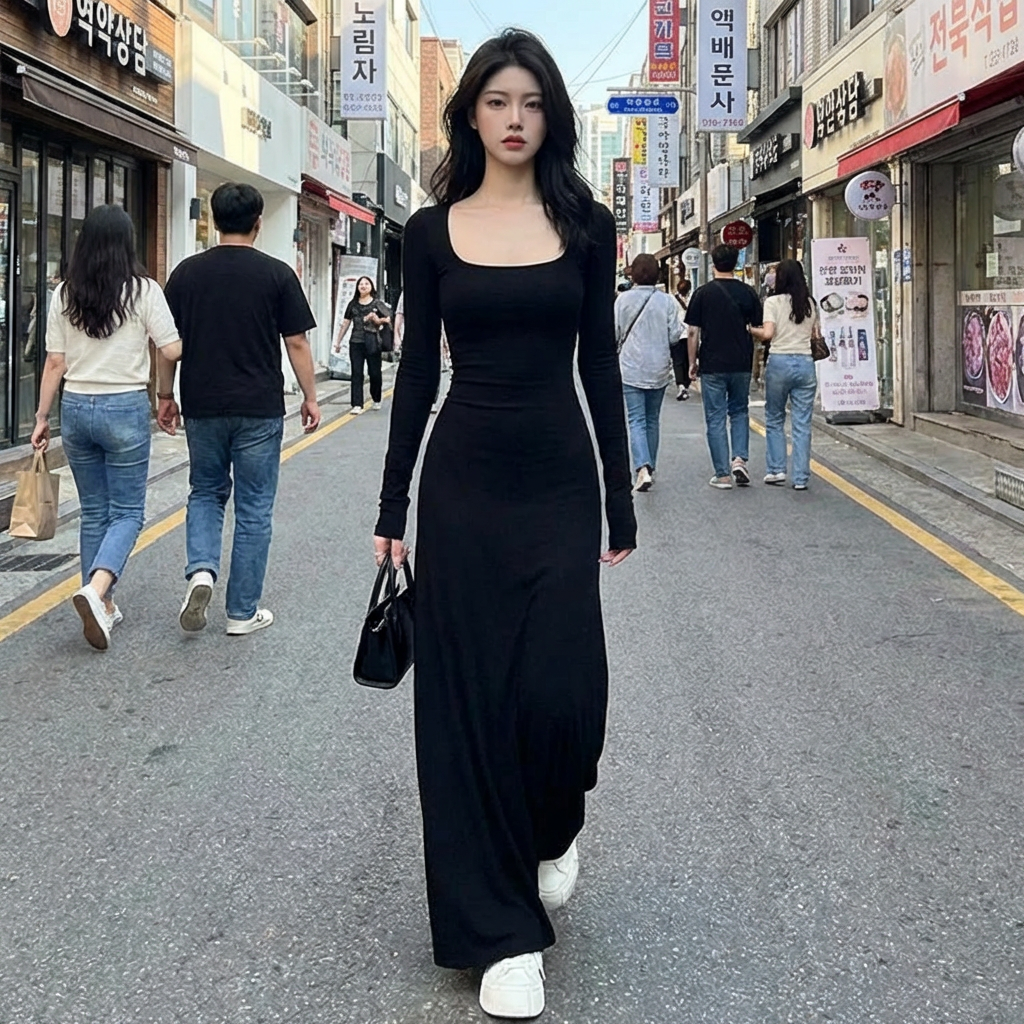 Robe Longue Noire Femme