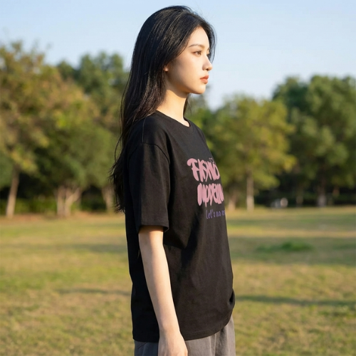 T-shirt Coréen Oversize Noir