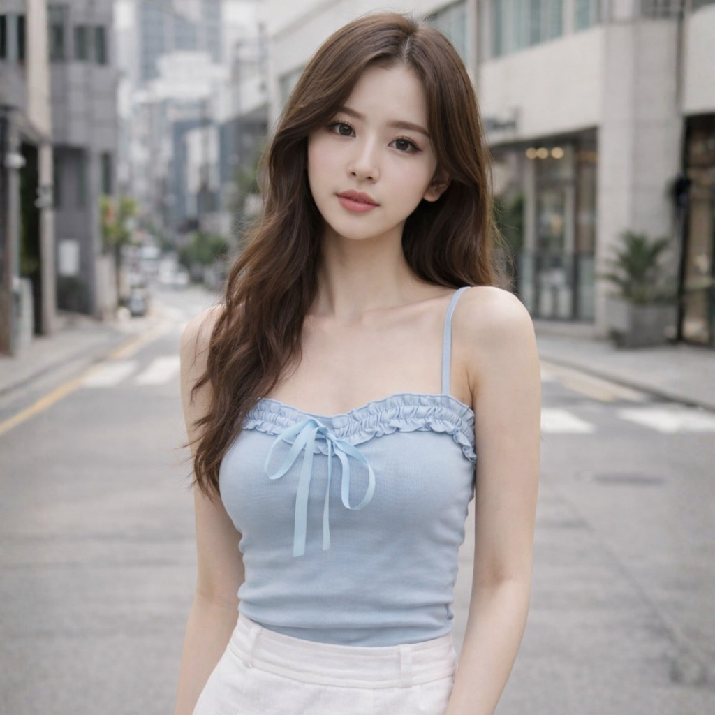 Crop Top Femme à Bretelles Fines