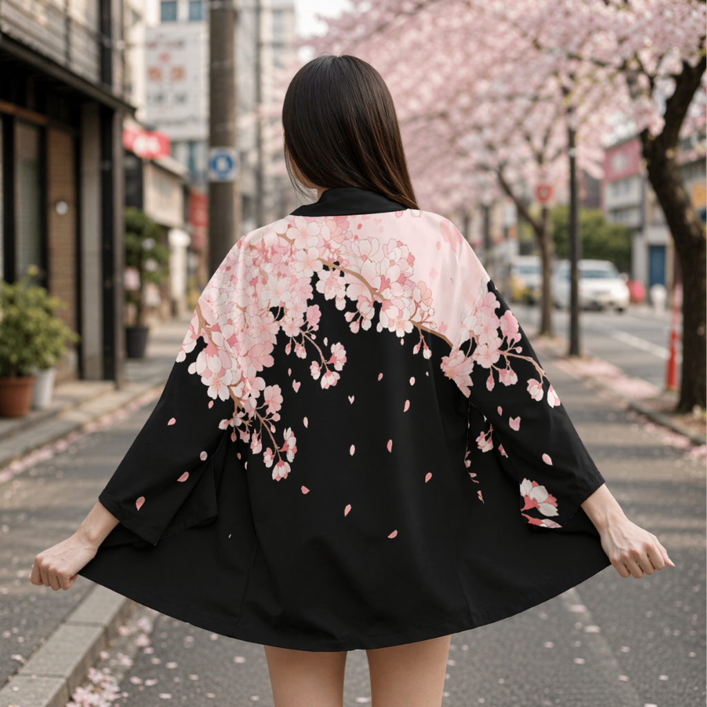 Veste Kimono Fleurie