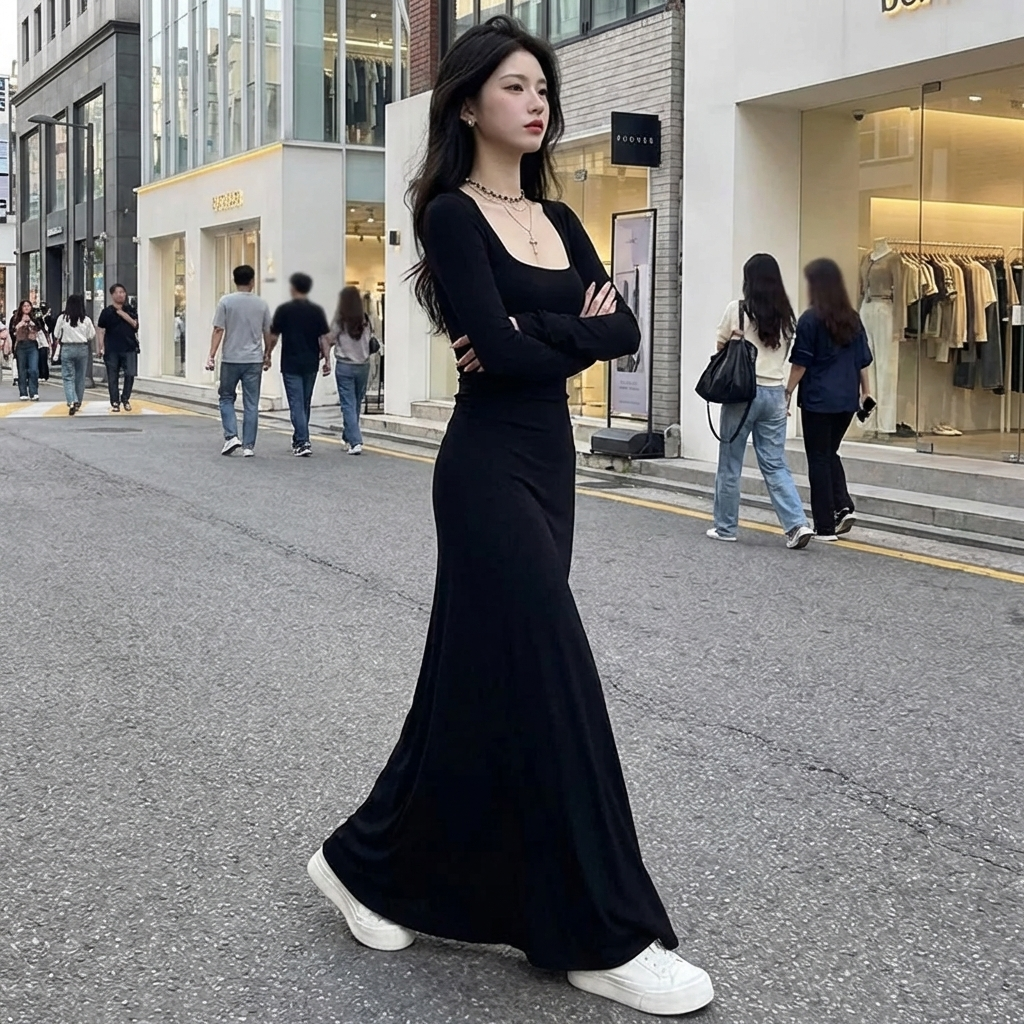 Robe Longue Noire Femme