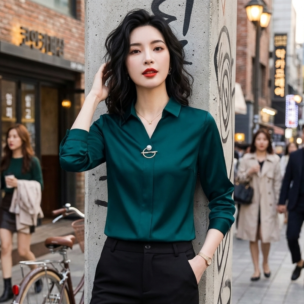 Blouse Fluide Col Chemise