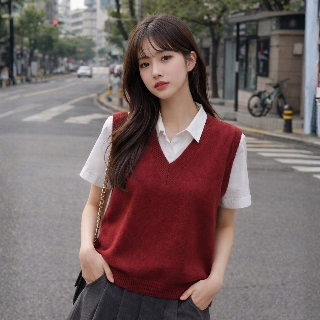 Pull Sans Manches Col V