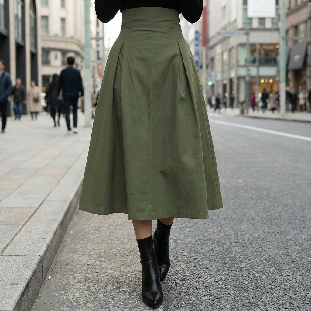 Jupe Longue avec Ceinture à Nouer