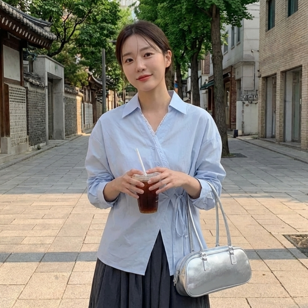 Blouse Cache-cœur à Nouer