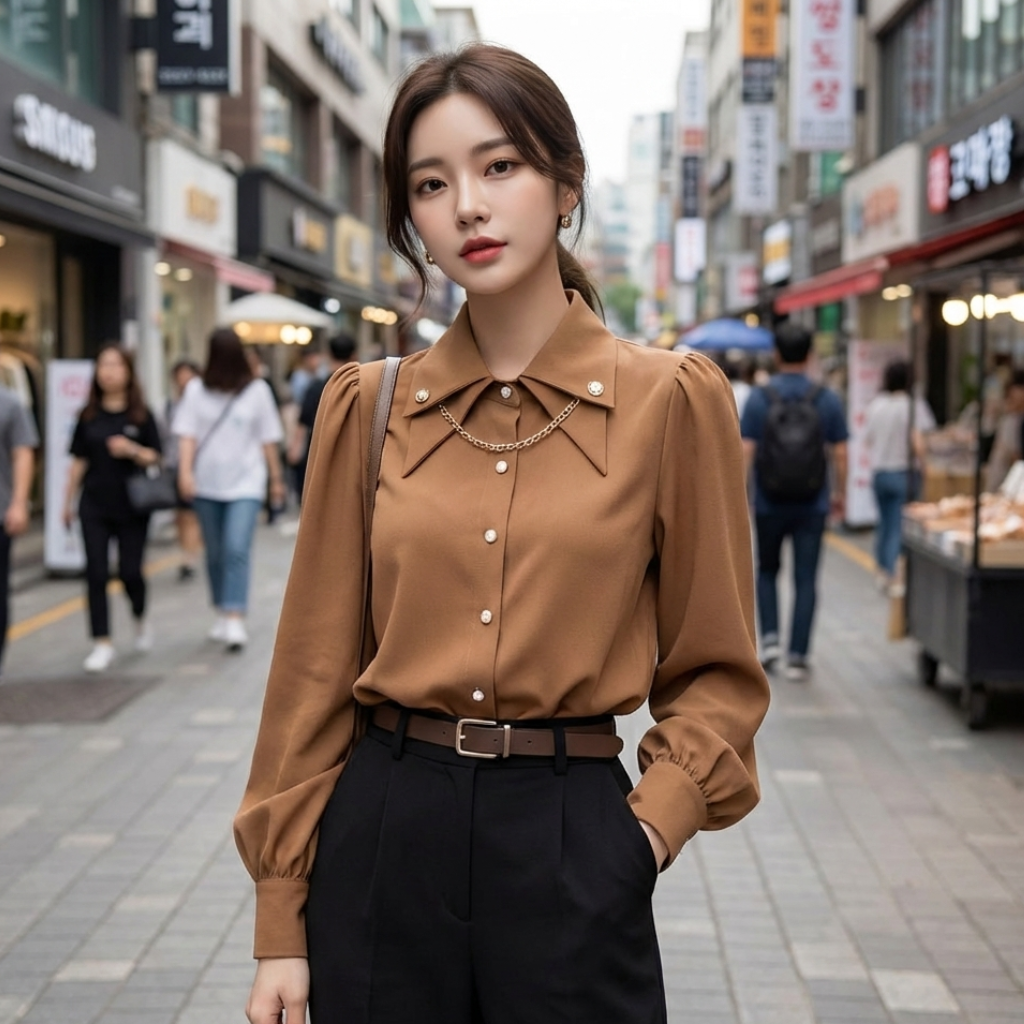 Chemise Femme Effet Velours Léger