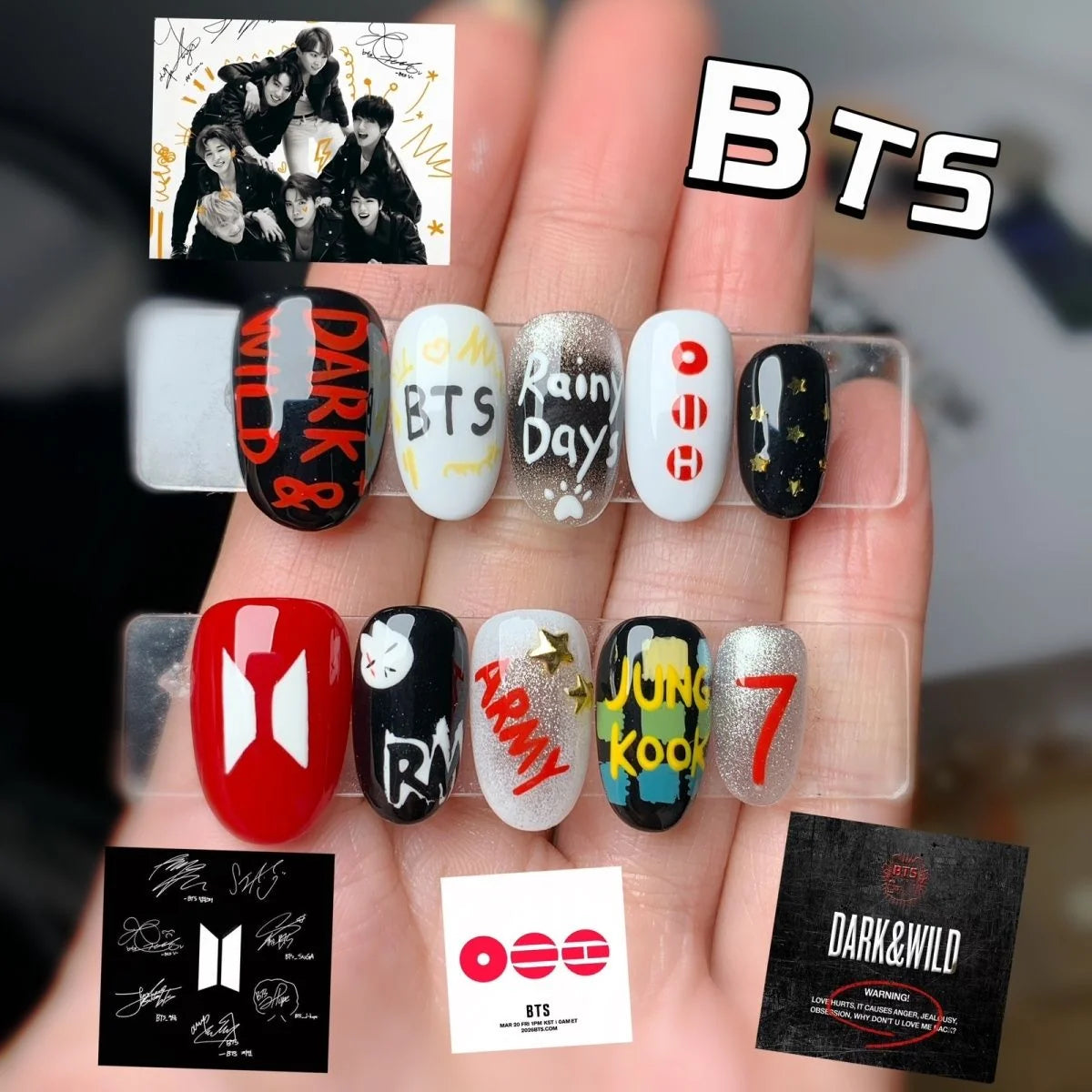 Faux Ongles K-pop BTS