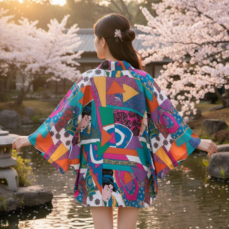 Kimono Cardigan Abstrait