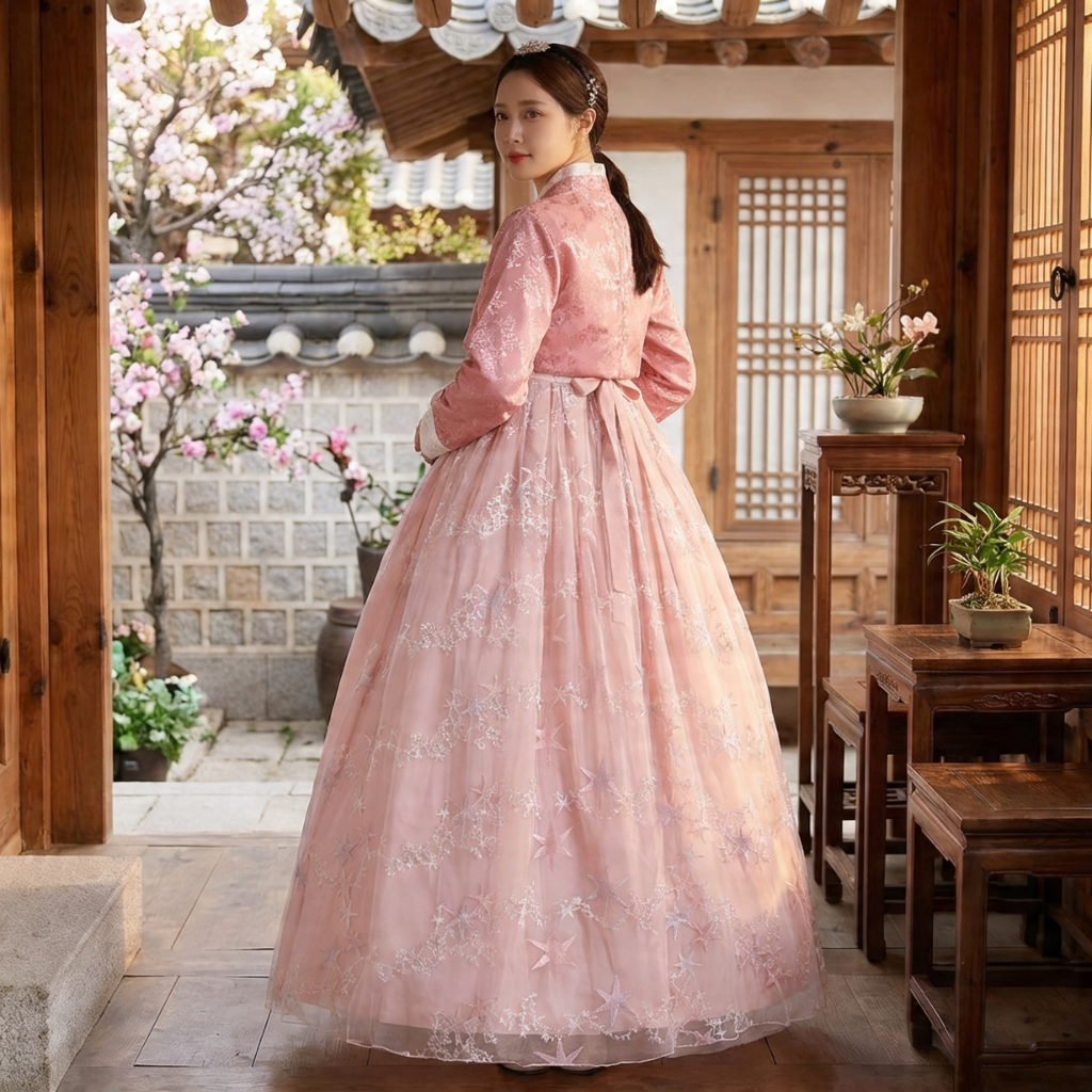 Hanbok Femme à Motifs