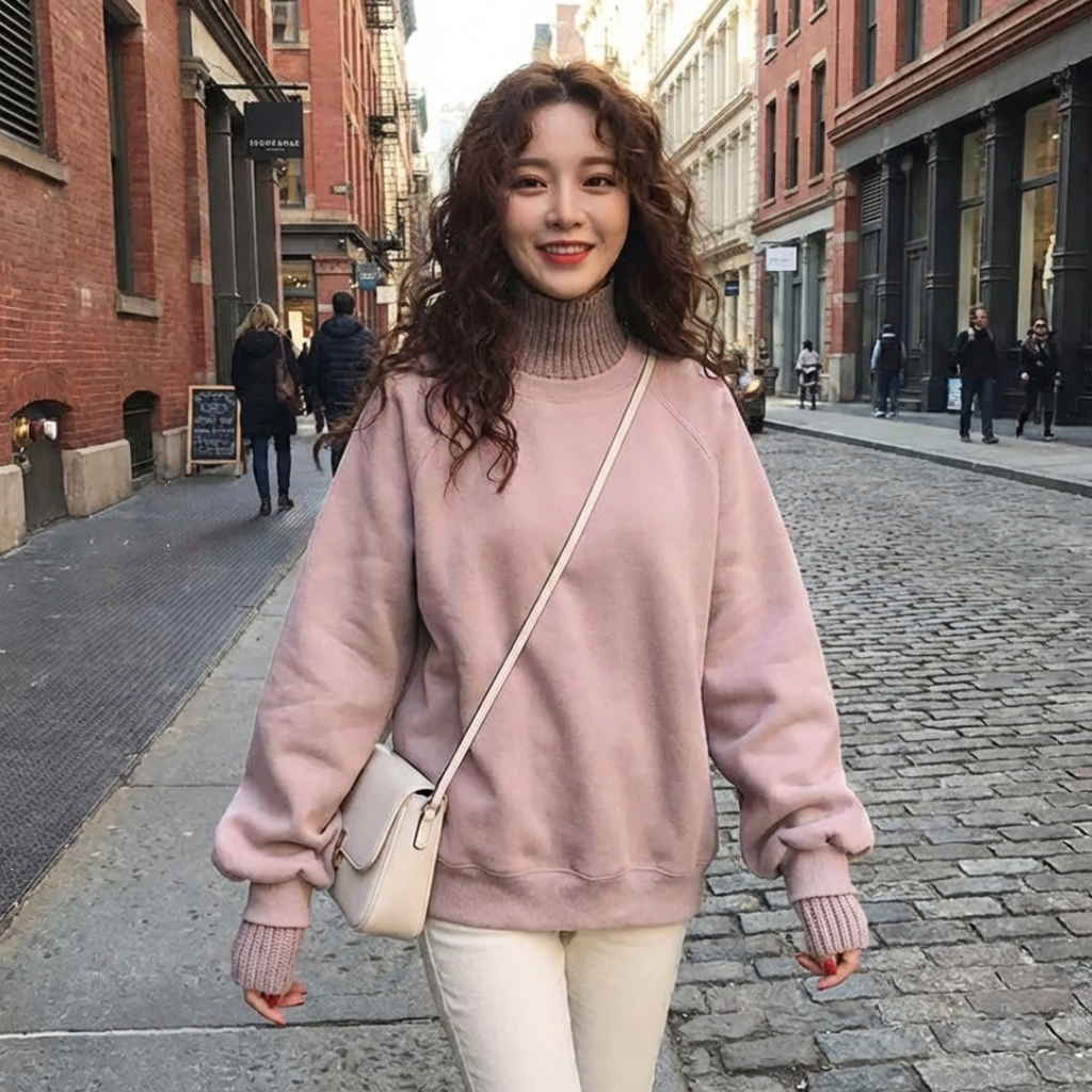 Pull Korean à Col Roulé