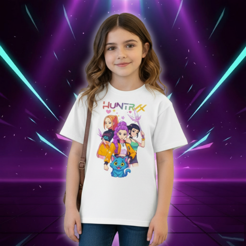 T-shirt Blanc KPop Demon Hunters Huntrix Enfant