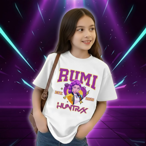 T-shirt Blanc Rumi Huntrix Enfant