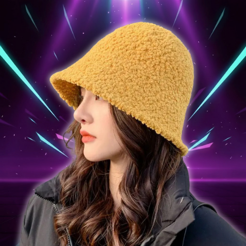 Anime KPop Demon Hunters Zoey Cosplay Hat Unisex Retro Fisherman Hat Autumn Winter Yellow Warm Cap Halloween Costume Accessory