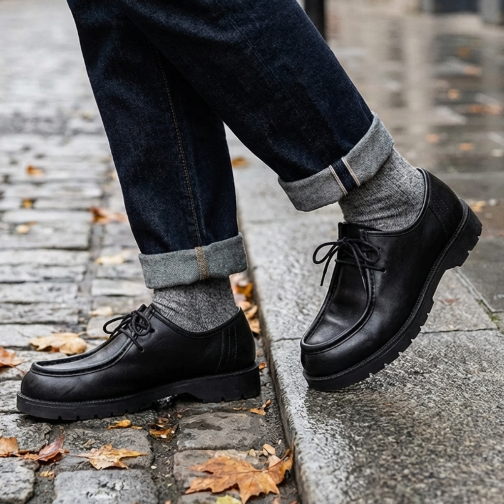 Derby Homme Cuir Noir