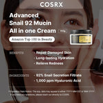 [COSRX] Crème hydratante Advanced Snail 92 tout en un