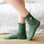 Chaussette Coreenne Fleurie