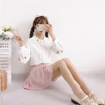 Chemisier Blanc Fraise Kawaii