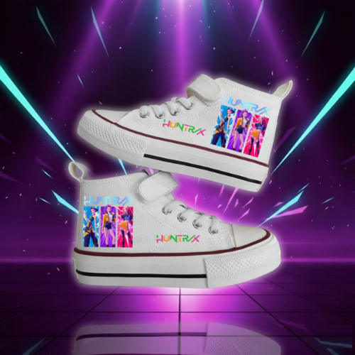 Children's Canvas Shoes High-Top Kpop Demon Hunter Girls Sneakers Breathable Kids sports Shoes Student Running Tennis Shoe