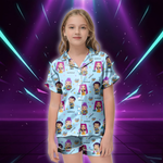 Children's pajamas Shorts Set Children Toddler Short Sleeve Print Shirts Tops Pants Outfits Button пижама детская (Copie)