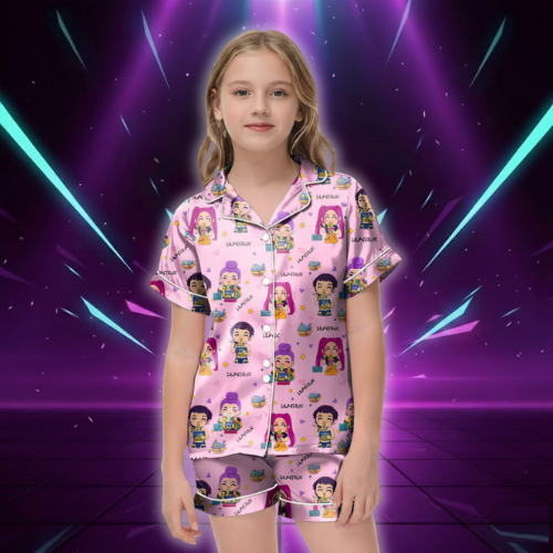 Children's pajamas Shorts Set Children Toddler Short Sleeve Print Shirts Tops Pants Outfits Button пижама детская (Copie)