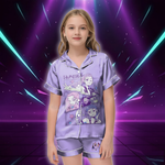 Children's pajamas Shorts Set Children Toddler Short Sleeve Print Shirts Tops Pants Outfits Button пижама детская