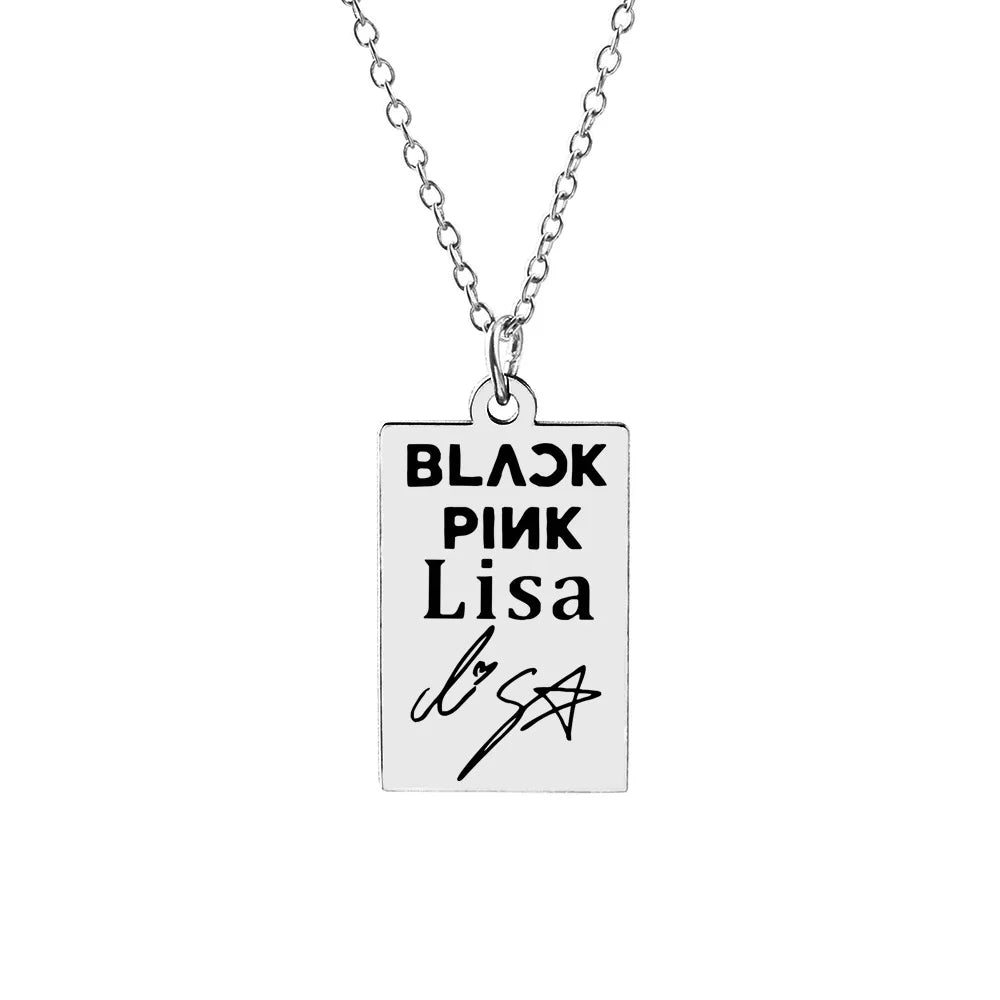 Collier Argenté Blackpink - Lisa