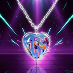 Collier KPop Demon Hunters Pendentif Coeur