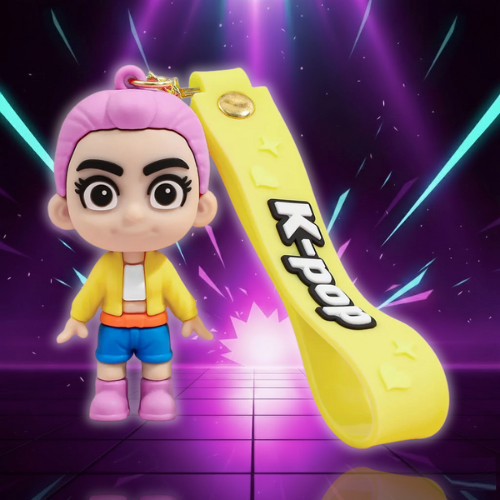 Creative Kpop Demon Hunters Little Tiger Keychain Pendant Cartoon Anime Monster Hunt Girl Key Ring Bag Hanging Decoration Gift