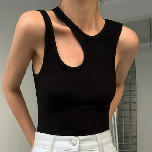 Crop Top KPOP Asymétrique Yeji - Groupe ITZY