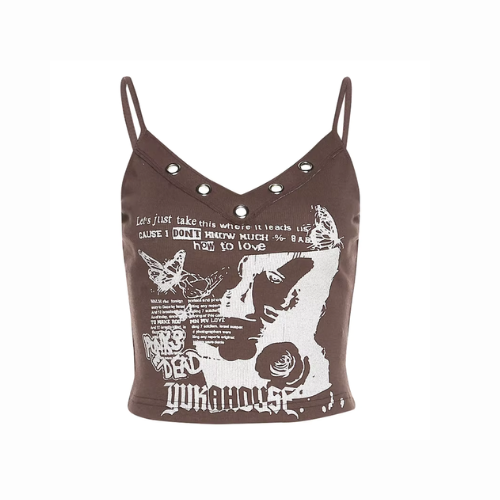 Débardeur Marron KPOP Liz - groupe IVE