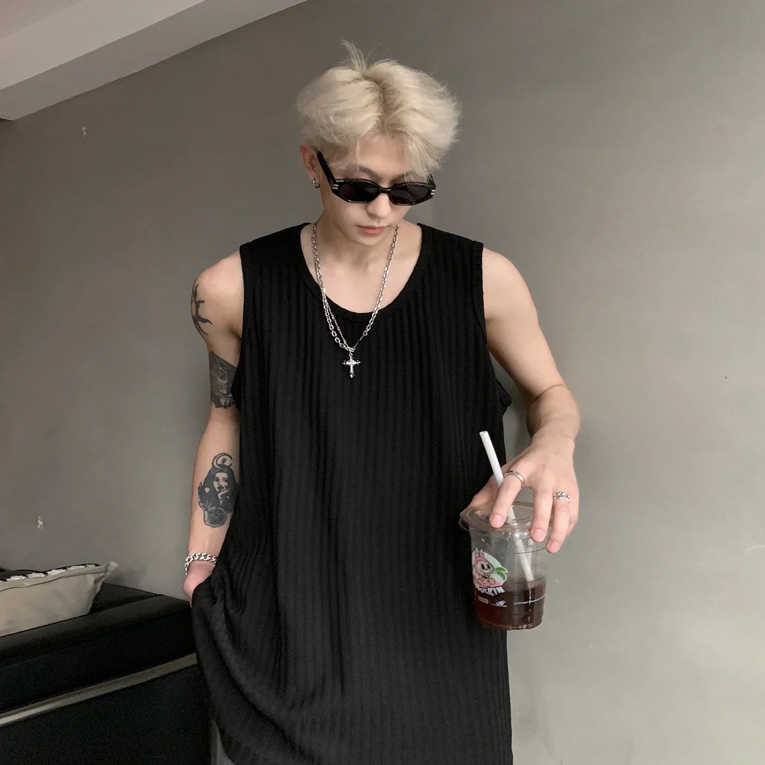 Débardeur Semi-transparent Homme