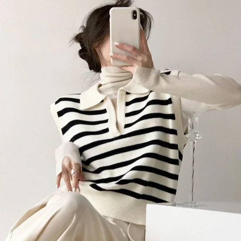 Débardeur Pull à Rayure