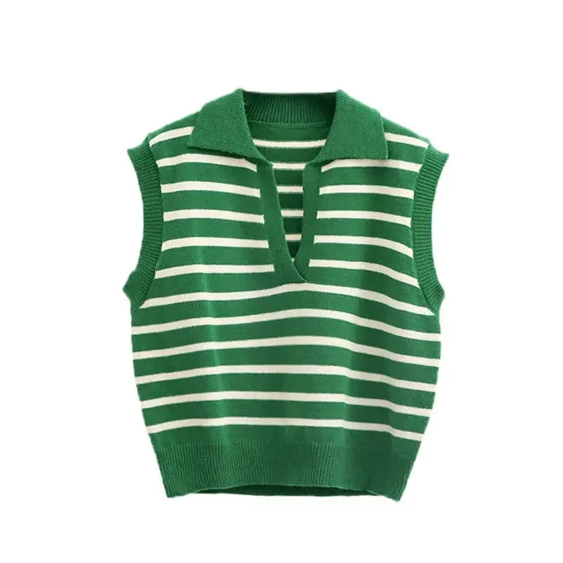 Débardeur Pull à Rayure