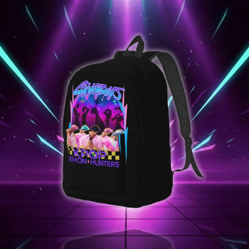 Delivery Boy Blue Black DERPY Tiger Backpack High School Hiking Travel Daypack Kpop Demon Hunters Laptop Canvas Bags Lightweight