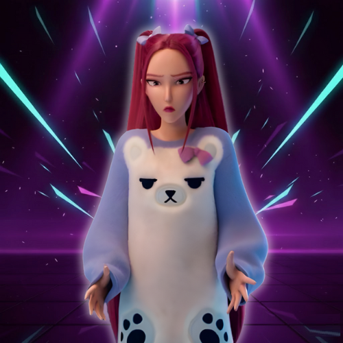 Demon Hunter of KPop Mira Cosplay Purple Sleepdress Headwear White Bear Pajama Women Sleepwear Halloween Carnival Party Outfits