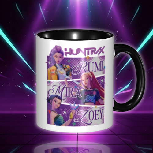 Funny Kpop Demon Hunters Huntrix Kpop Demon Hunters Huntrix Coffee Cup Home 2025 Movie Derpy Tiger 2025 Movie Derpy Tiger Mugs