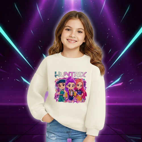 Funny O-Neck Hoodie Manga Kids Kpop Demon Hunters Children's Sweatshirt Cute Tiger Harajuku Hoody for Boys Girls